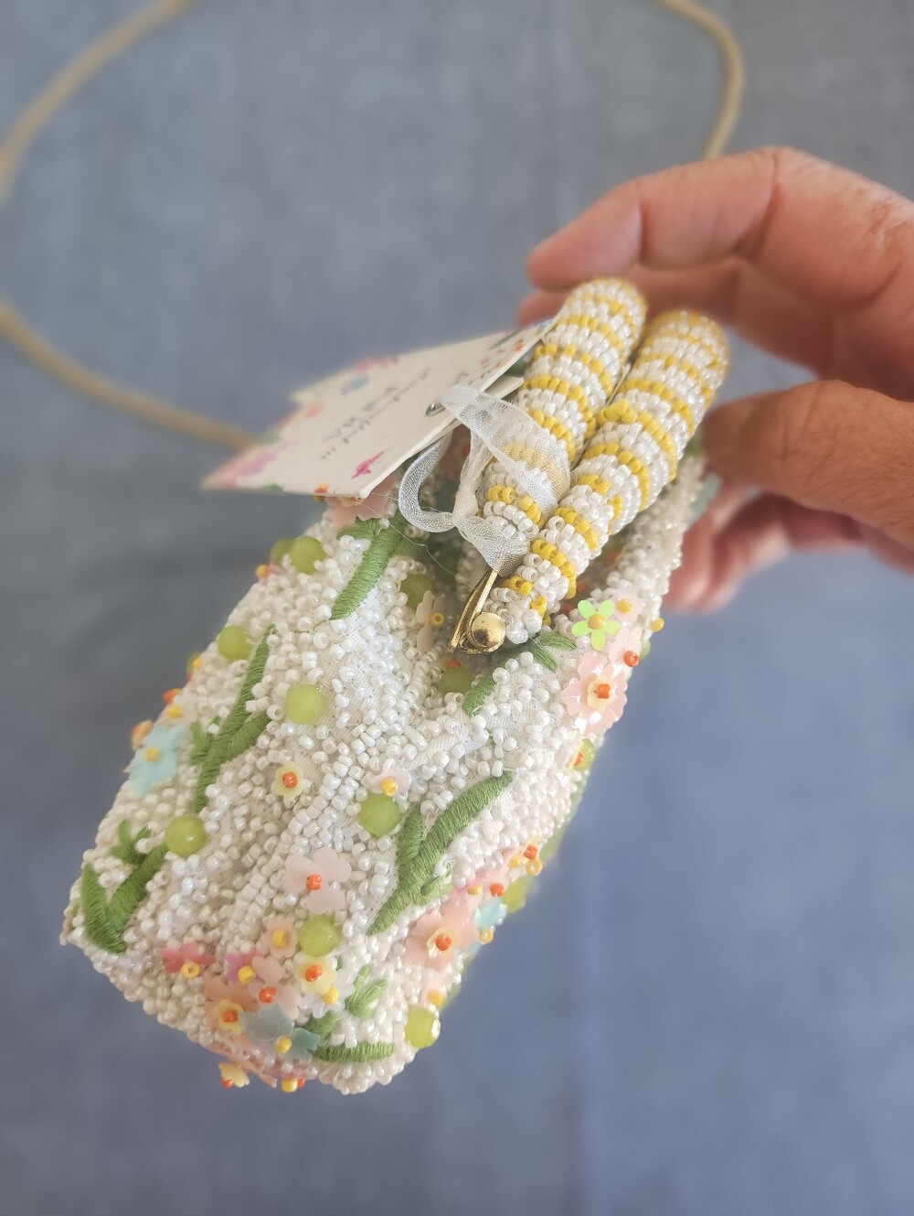 Beaded And Sequin Floral Clutch Crossbody Bag Rare Bag Viral New With Tag - Picture 6 of 12